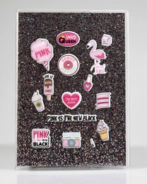 NIO-0004 GRİ PINK SİMLİ DEFTER - Thumbnail