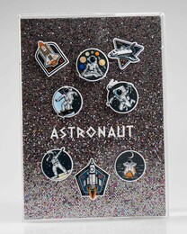 NIO-0004 KOYU GRİ ASTRONOT SİMLİ DEFTER - Thumbnail