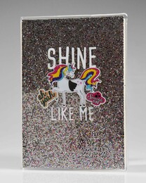 NIO-0004 KOYU GRİ SHINE SİMLİ DEFTER - Thumbnail