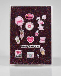 NIO-0004 KOYU PEMBE PINK SİMLİ DEFTER - Thumbnail