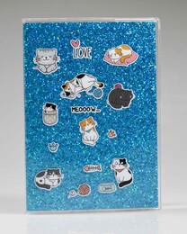 NIO-0004 MAVİ KEDİ SİMLİ DEFTER - Thumbnail