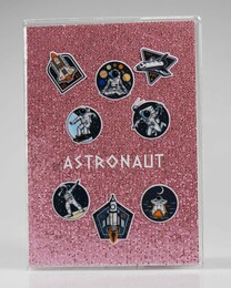 NIO-0004 PEMBE ASTRONOT SİMLİ DEFTER - Thumbnail