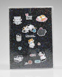 NIO-0004 SİYAH KEDİ SİMLİ DEFTER - Thumbnail