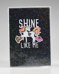 NIO-0004 SİYAH SHINE SİMLİ DEFTER - Thumbnail