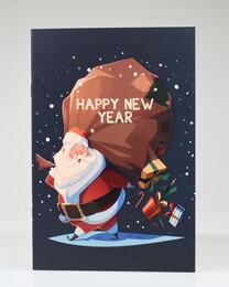NIO-0006 LACİVERT NOEL BABA YILBAŞI DEFTER - Thumbnail