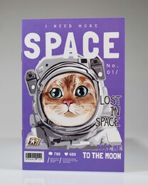 NIO-0006 MOR KEDİ DEFTER - Thumbnail
