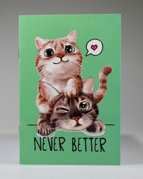 NIO-0006 YEŞİL KEDİ DEFTER - Thumbnail
