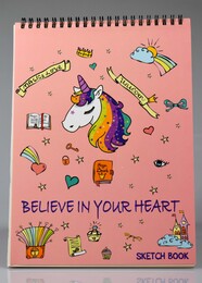 NIO-0010 PEMBE UNICORN ÇİZİM DEFTER - Thumbnail