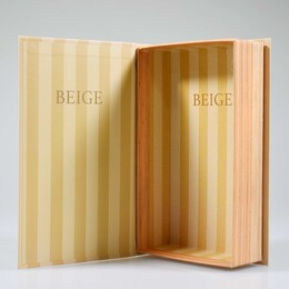 NIO-0014 BEIGE KİTAP KUTU - Thumbnail