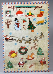 4nio - NIO-0030 YILBAŞI DESENLİ 2 KARTON POŞET