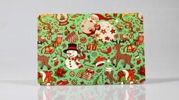 4nio - NİO-0040 YEŞİL YENİ YIL KARPOSTAL