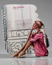 4nio - NIO-0041 PENCEREDEKİ KIZ ŞEKİLLİ DEFTER