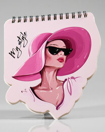 4nio - NIO-0041 ŞAPKALI KADIN ŞEKİLLİ DEFTER