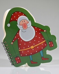 4nio - NIO-0041 YEŞİL NOEL BABA ŞEKİLLİ YILBAŞI NOT DEFTER