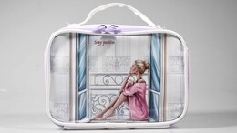 4nio - NIO-0058 BEYAZ PENCEREDKİ KIZ ŞEFFAF ÇANTA