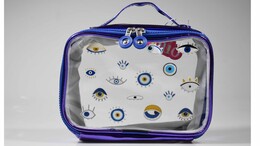 4nio - NIO-0058 MAVİ NAZAR ŞEFFAF ÇANTA