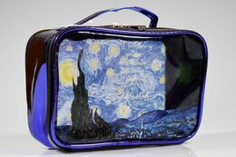 4nio - NIO-0058 MAVİ VAN GOGH ŞEFFAF ÇANTA