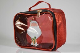 4nio - NIO-0058 NOEL BABA SİMLİ ŞEFFAF ÇANTA