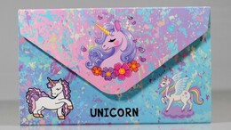 4nio - NIO-0071 ÇİÇEKLİ UNICORN ORTA ZARF DEFTER