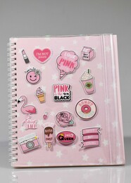 4nio - NIO-0105 PEMBE ÇANTALI SPİRAL DEFTER