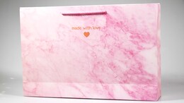 4nio - NIO-0107 PEMBE MERMER YATAY KARTON POŞET