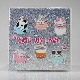 4nio - NIO-0140 GRİ KEDİLER SİMLİ DEFTER MAGICAL UNICORN SİMLİ SULU DEFTER