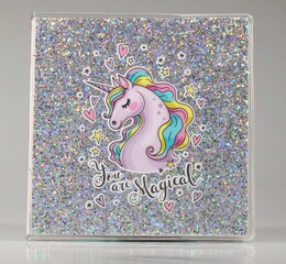 4nio - NIO-0140 GRİ MAGICAL UNICORN SİMLİ DEFTER