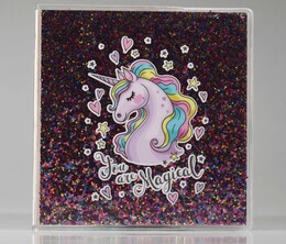 4nio - NIO-0140 KOYU PEMBE MAGICAL UNICORN SİMLİ DEFTER